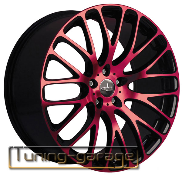 Satz Corniche Monza Felgen 10x22 Higloss Black / Candy Red NEU 